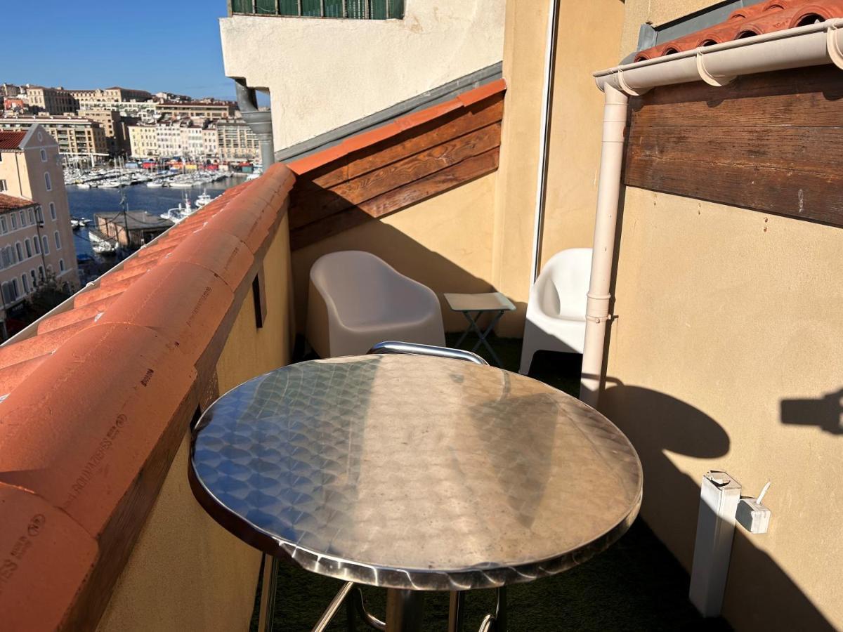 Ferienwohnung Loft Moderne Vue Vieux Port Terrasse Rooftop Marseilles Exterior foto