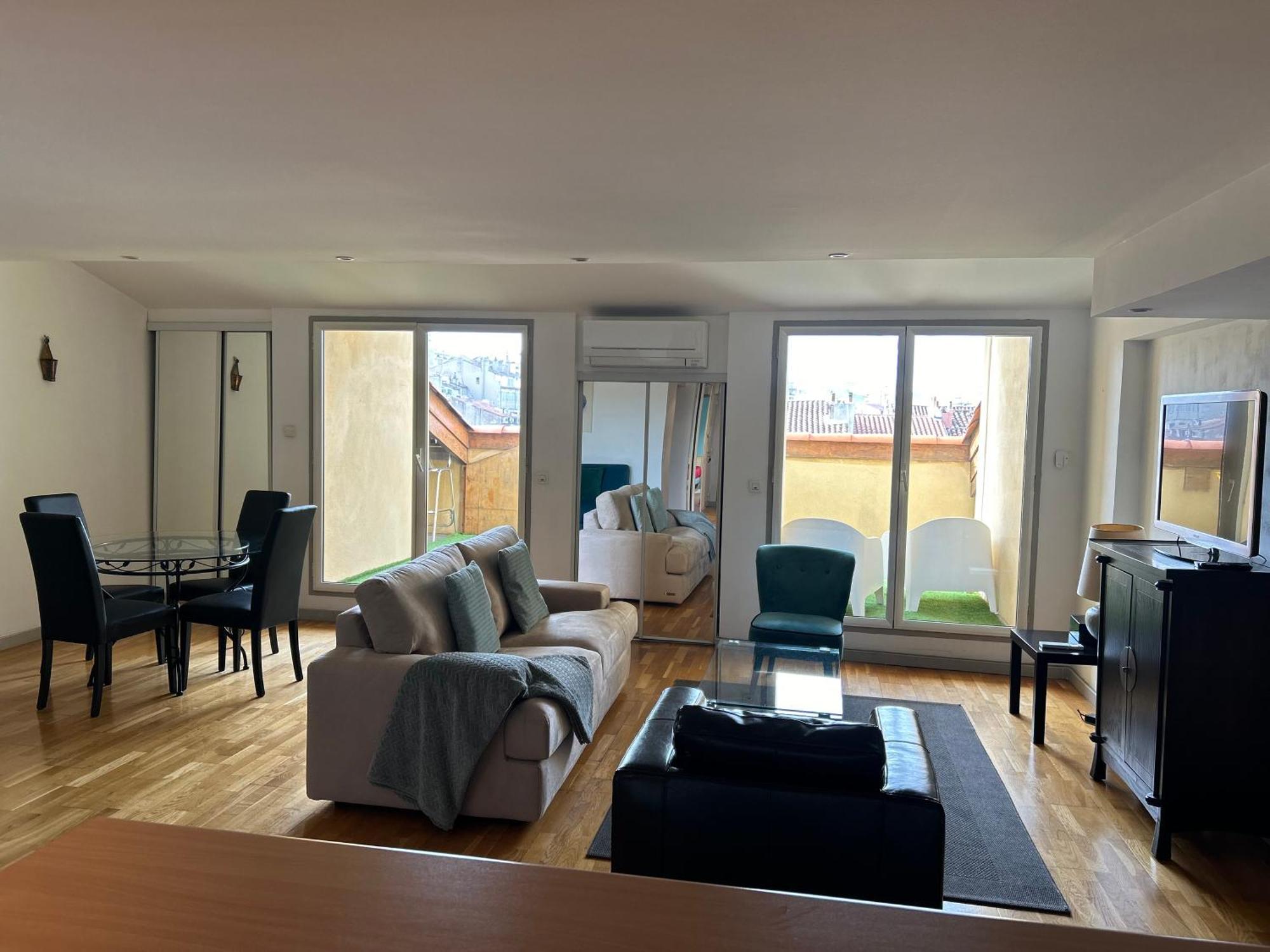 Ferienwohnung Loft Moderne Vue Vieux Port Terrasse Rooftop Marseilles Exterior foto