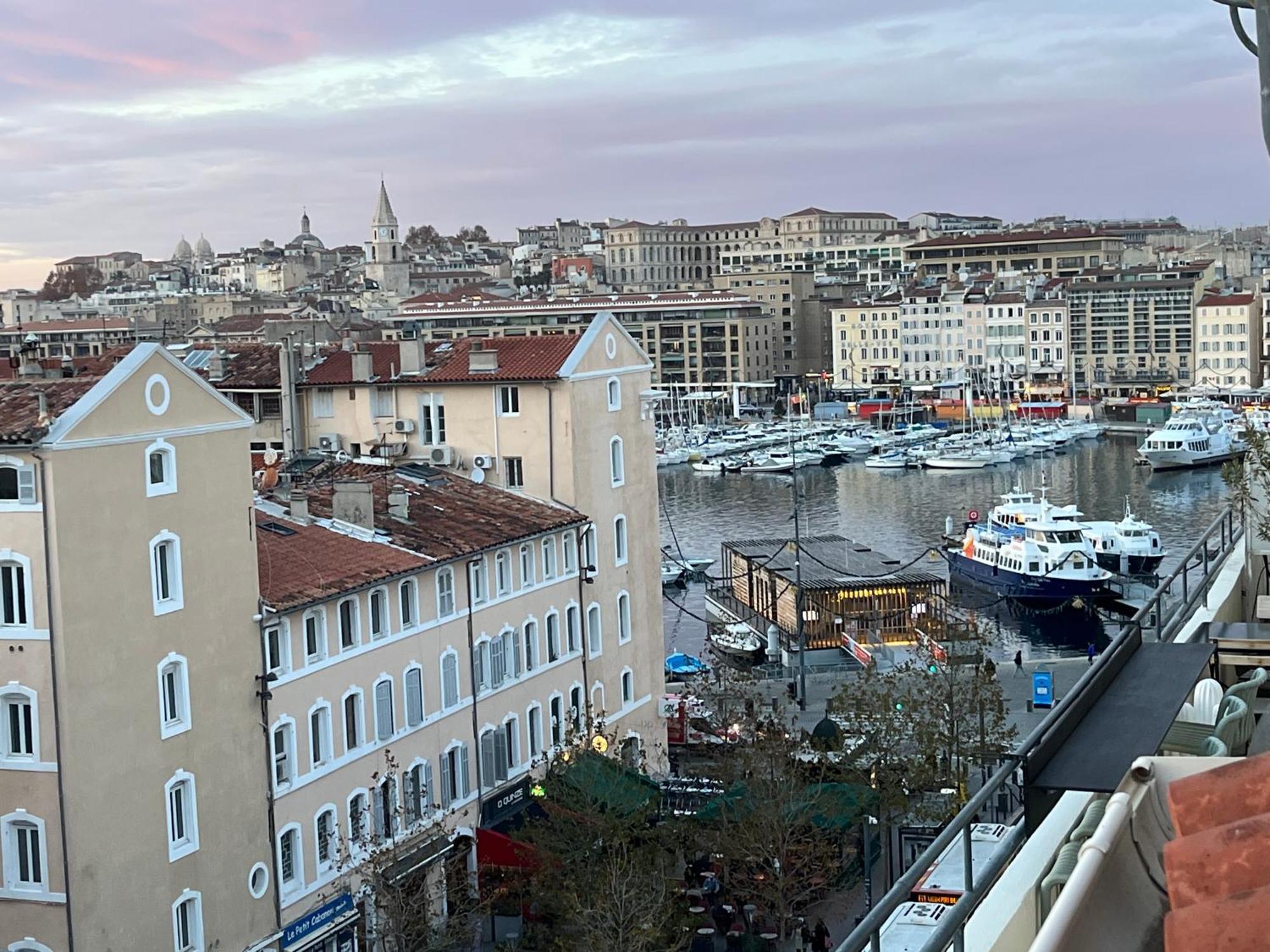 Ferienwohnung Loft Moderne Vue Vieux Port Terrasse Rooftop Marseilles Exterior foto